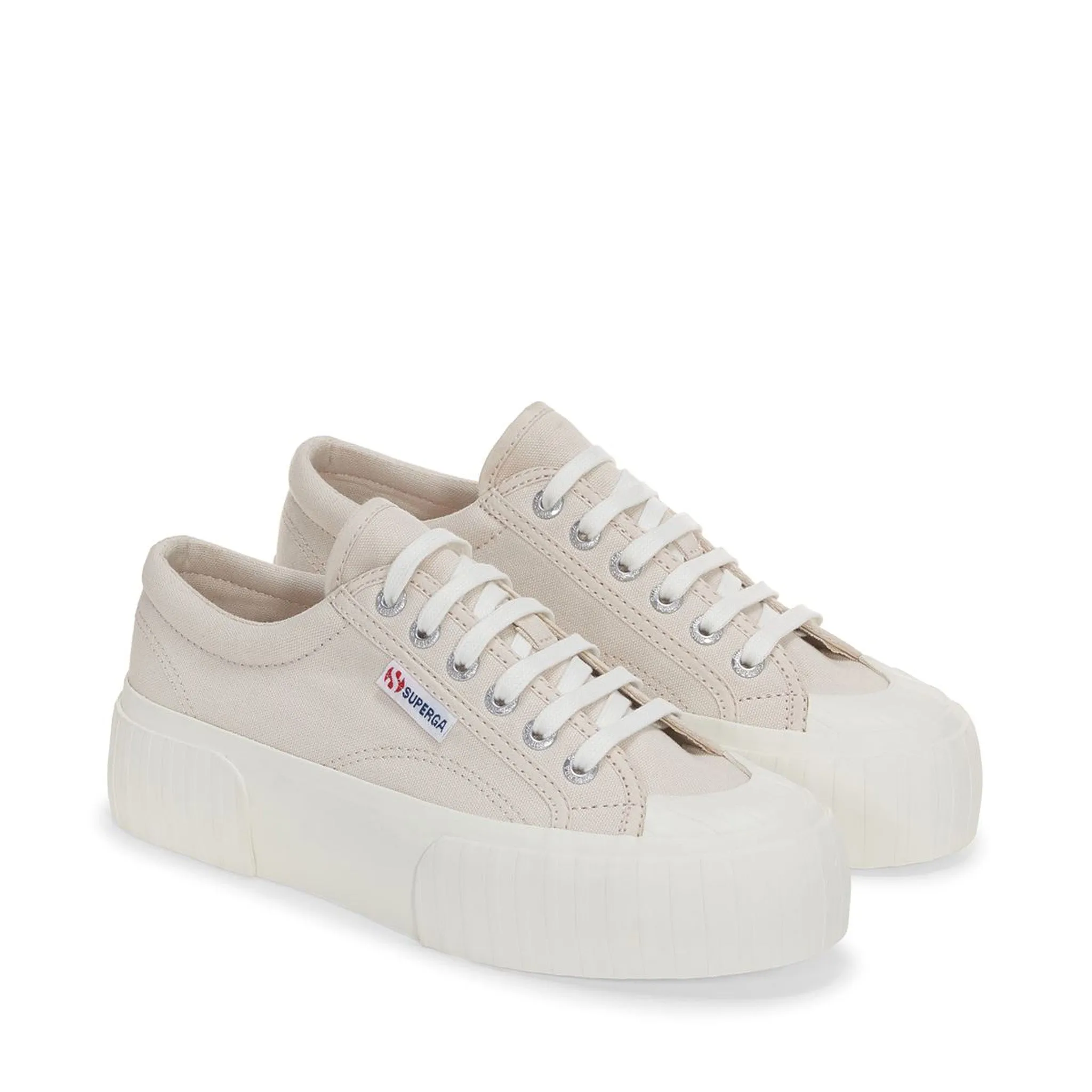 2631 Stripe Platform Sneakers - Beige Lt Avorio