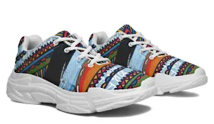 Abstract Tectonic Plates Chunky Sneakers