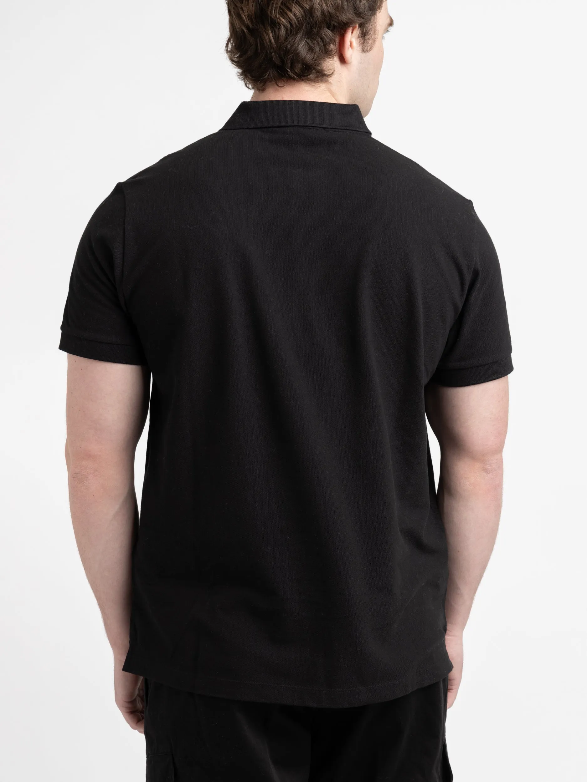 Black Short-Sleeve Polo