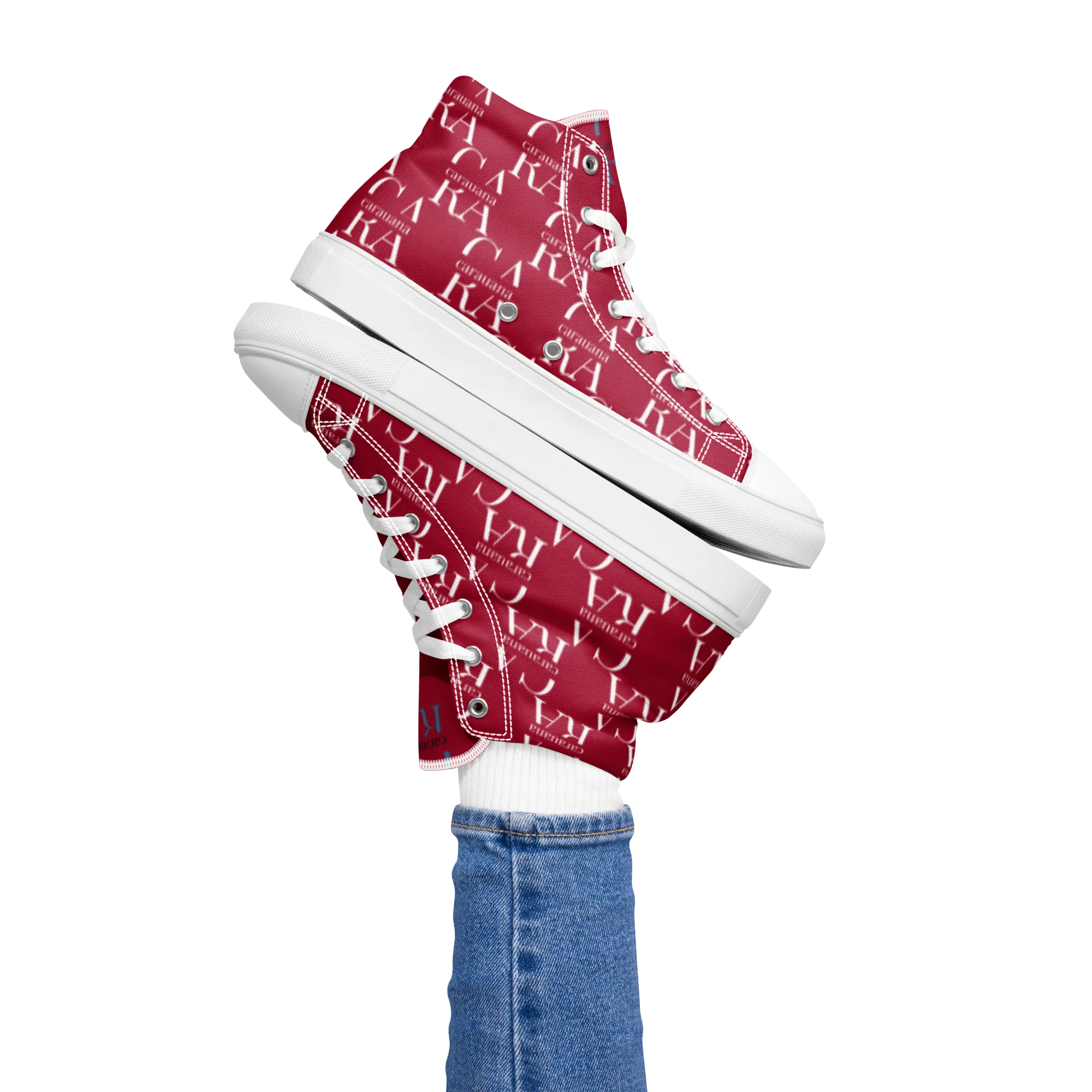 CARAUANA Hip Hop canvas shoes hot Red Branded