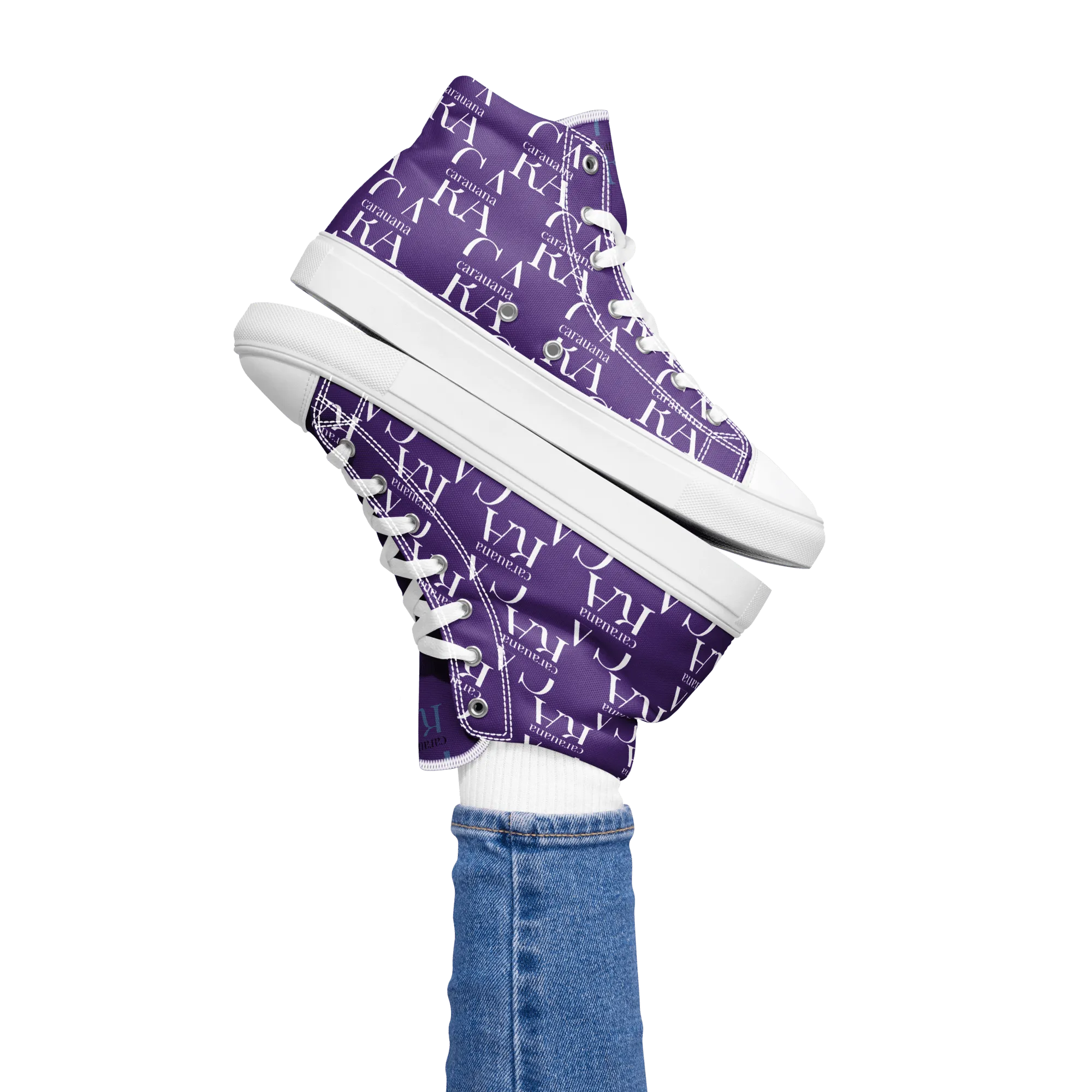 CARAUANA Hip Hop canvas shoes violet Branded