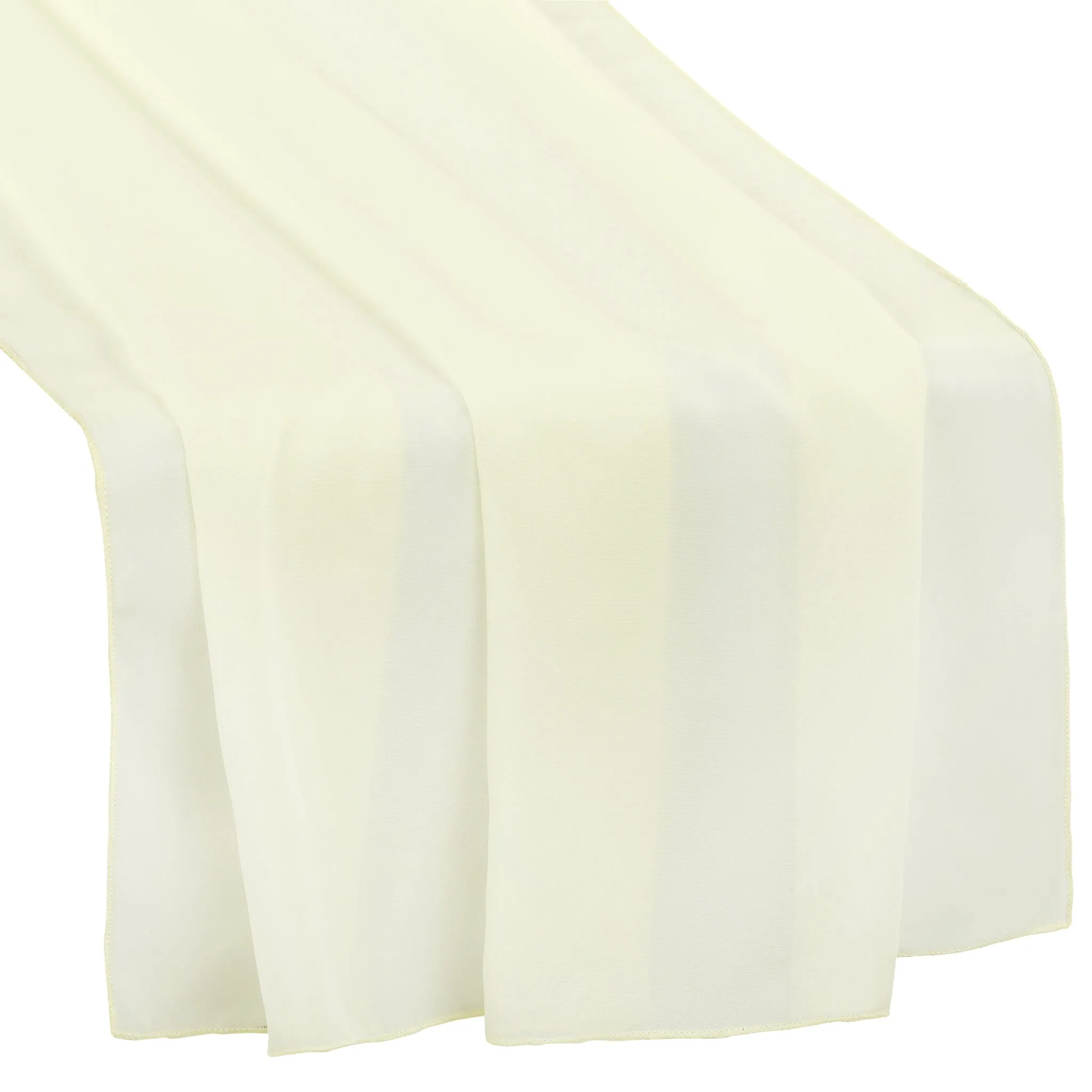 Chiffon Wedding Table Runner 10FT x 27" - Ivory