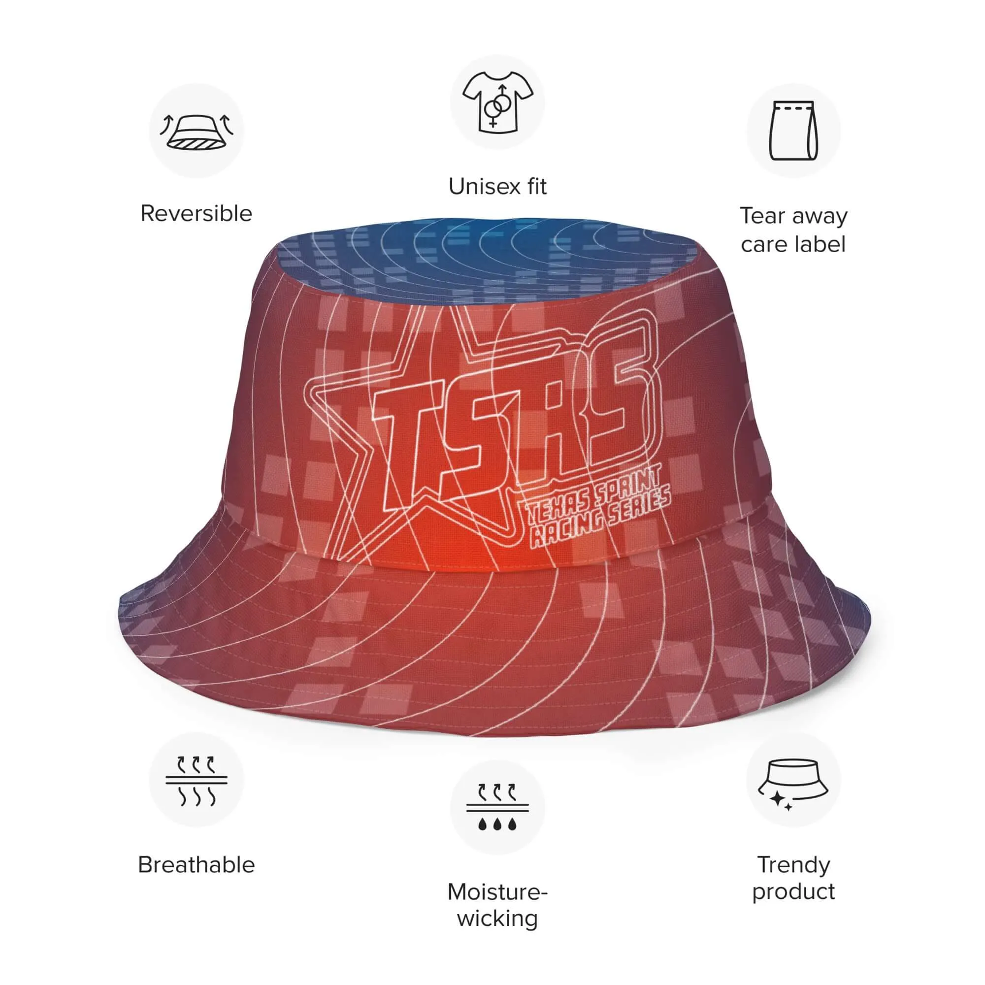 DRIVEN | TSRS '24 | Bucket hat - Red/Blue