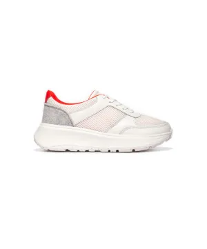 FitFlop F-mode e01 Limited Edition Urban White Flatform Sneakers