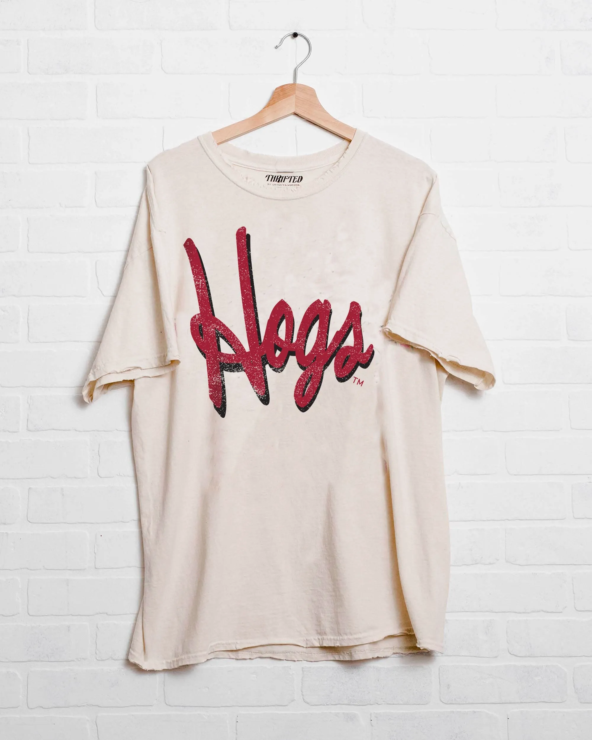 Hogs Barbie Off White Thrifted Tee