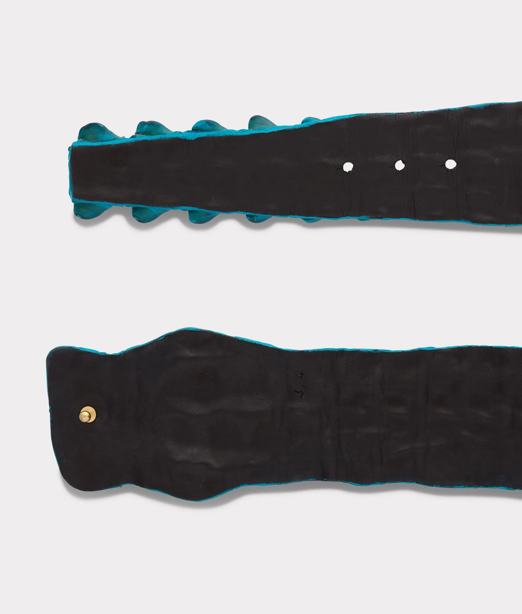 Hornback Caiman Belt :: Turquoise