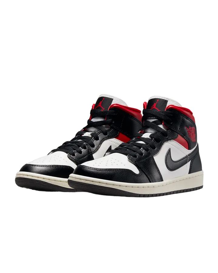 Jordan high sneakers shoe Alta Jordan 1 Mid BQ6472 061 black-red-white 