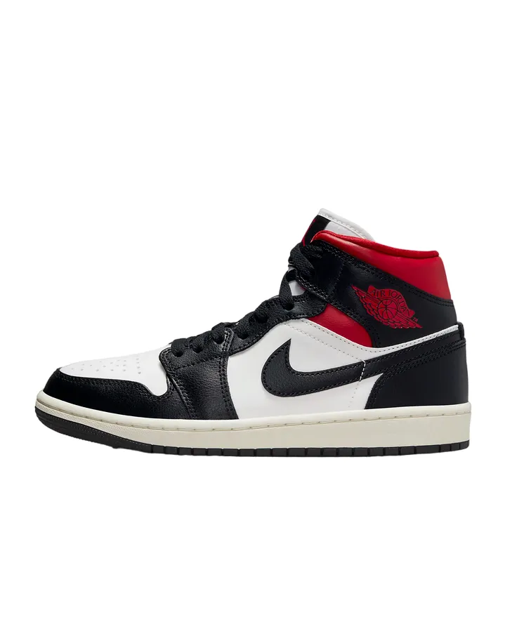 Jordan high sneakers shoe Alta Jordan 1 Mid BQ6472 061 black-red-white 