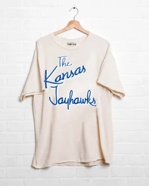 KU Jayhawks Beverly Off White Thrifted Tee