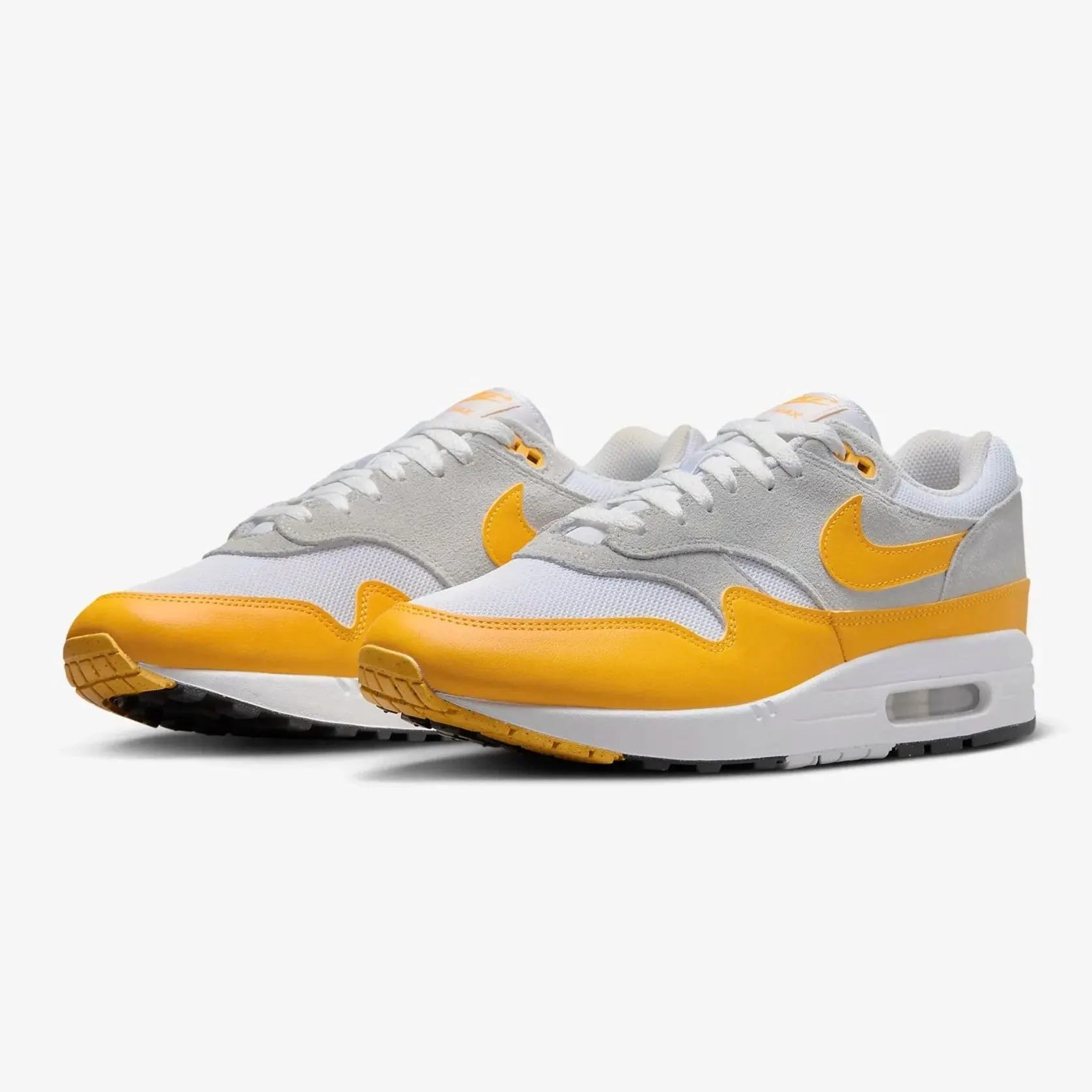 Men's Nike Air Max 1 - WHITE/UNIVERSITY GOLD-PURE PLATINUM