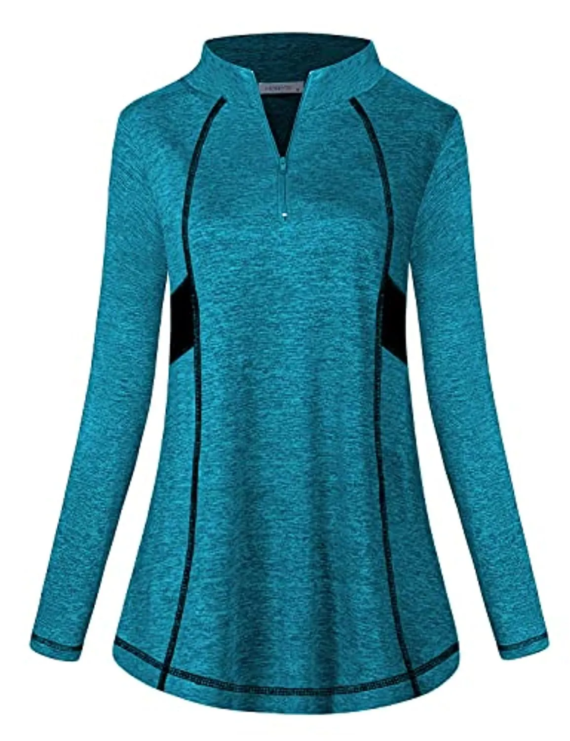 MOQIVGI Womens Long Sleeve Workout Tops Casual Sports Gym Yoga Running Half Zip Pullover