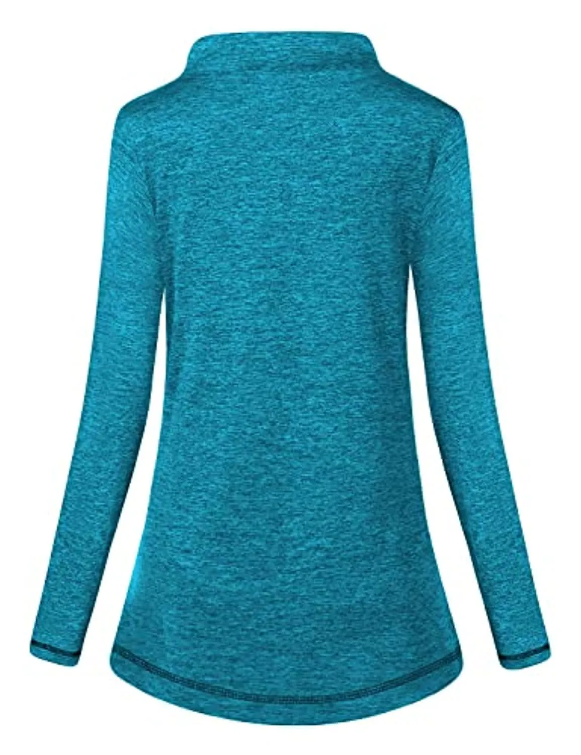 MOQIVGI Womens Long Sleeve Workout Tops Casual Sports Gym Yoga Running Half Zip Pullover