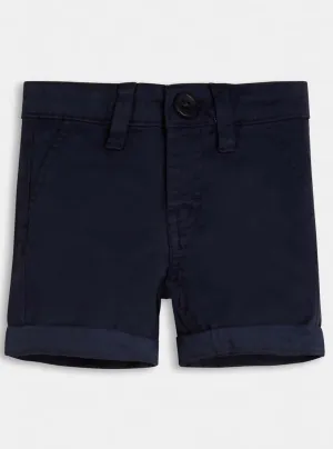 Navy Blue Regular Fit Chino Shorts (0-24M)