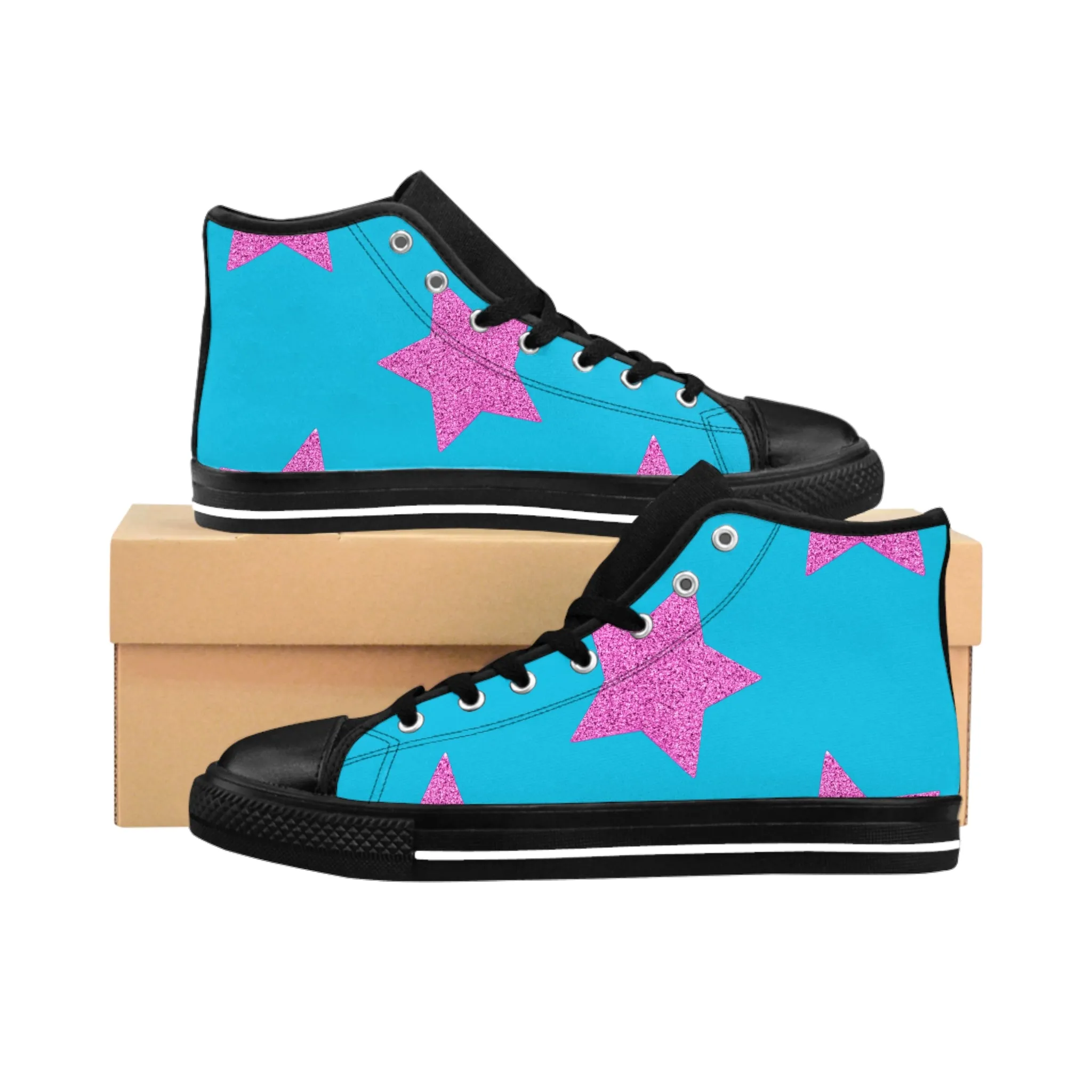 Pink Stars - Inovax Women's Classic Sneakers