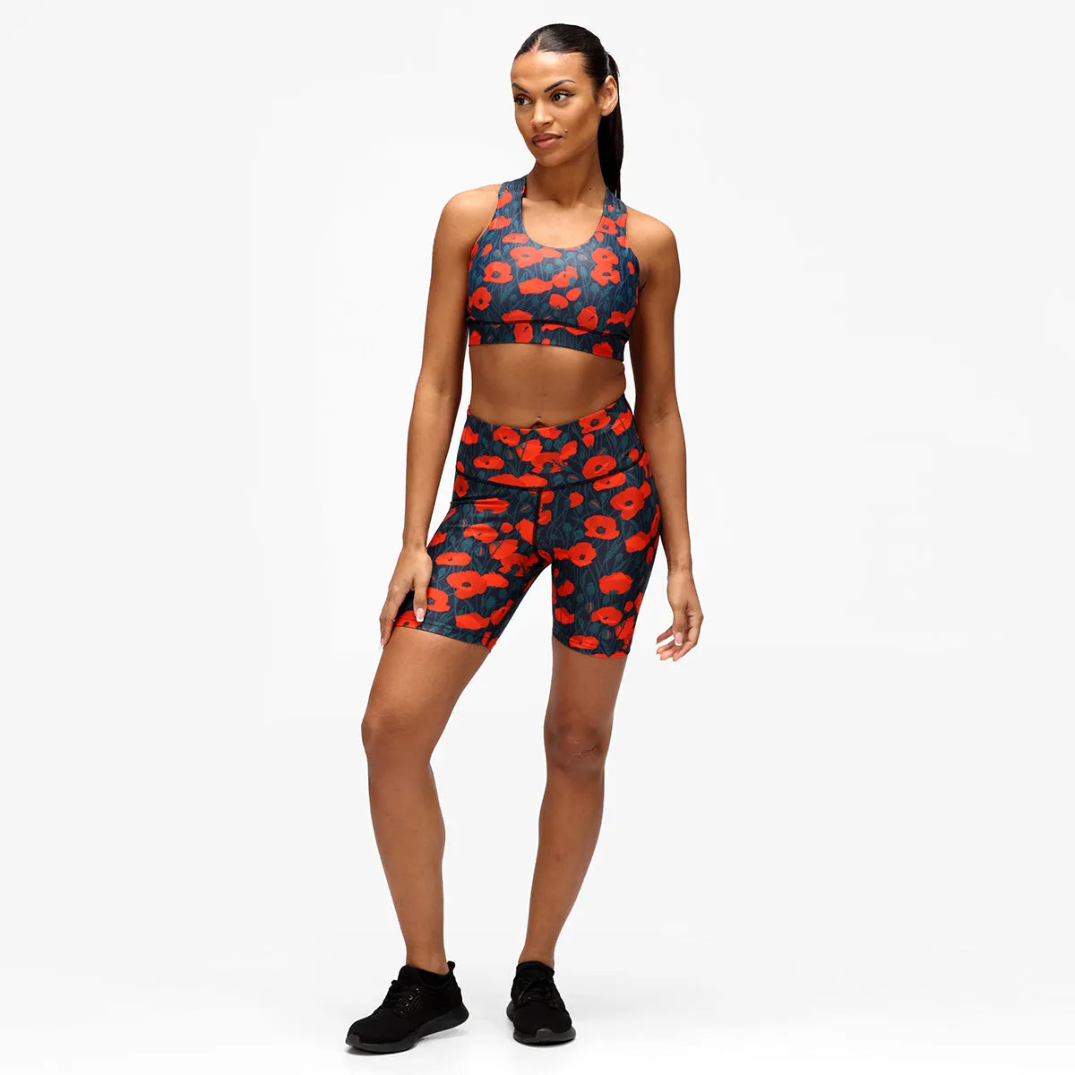 Poppy Field Running Shorts