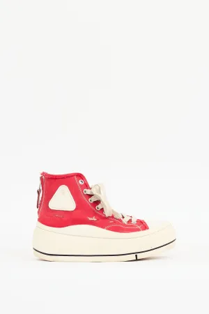 Red & White Kurt Platform Sneaker