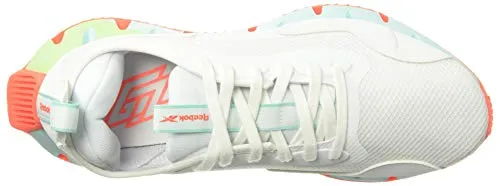 Reebok Women's Zig Dynamica Running Shoe, White/Neon Mint/Digital Glow, 6.5