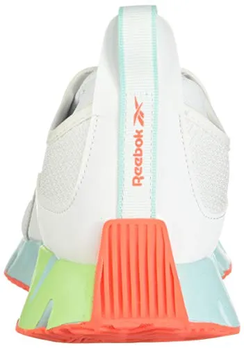 Reebok Women's Zig Dynamica Running Shoe, White/Neon Mint/Digital Glow, 6.5