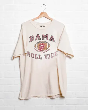 Rolling Stones University of Alabama Football Lick Off White Thrifted Tee