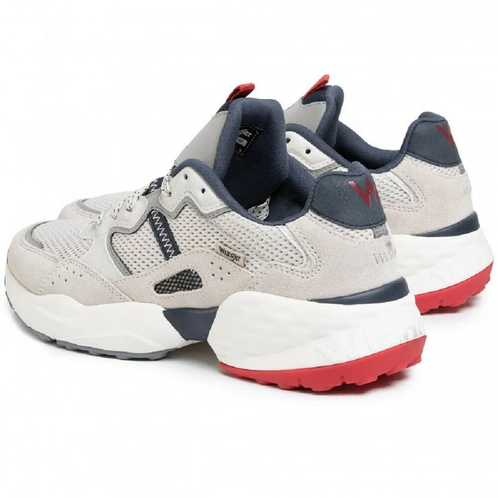 Scarpe da uomo Wrangler - Art. ICONIC 90 SM WM01101A sneakers WHITE NAVY RED