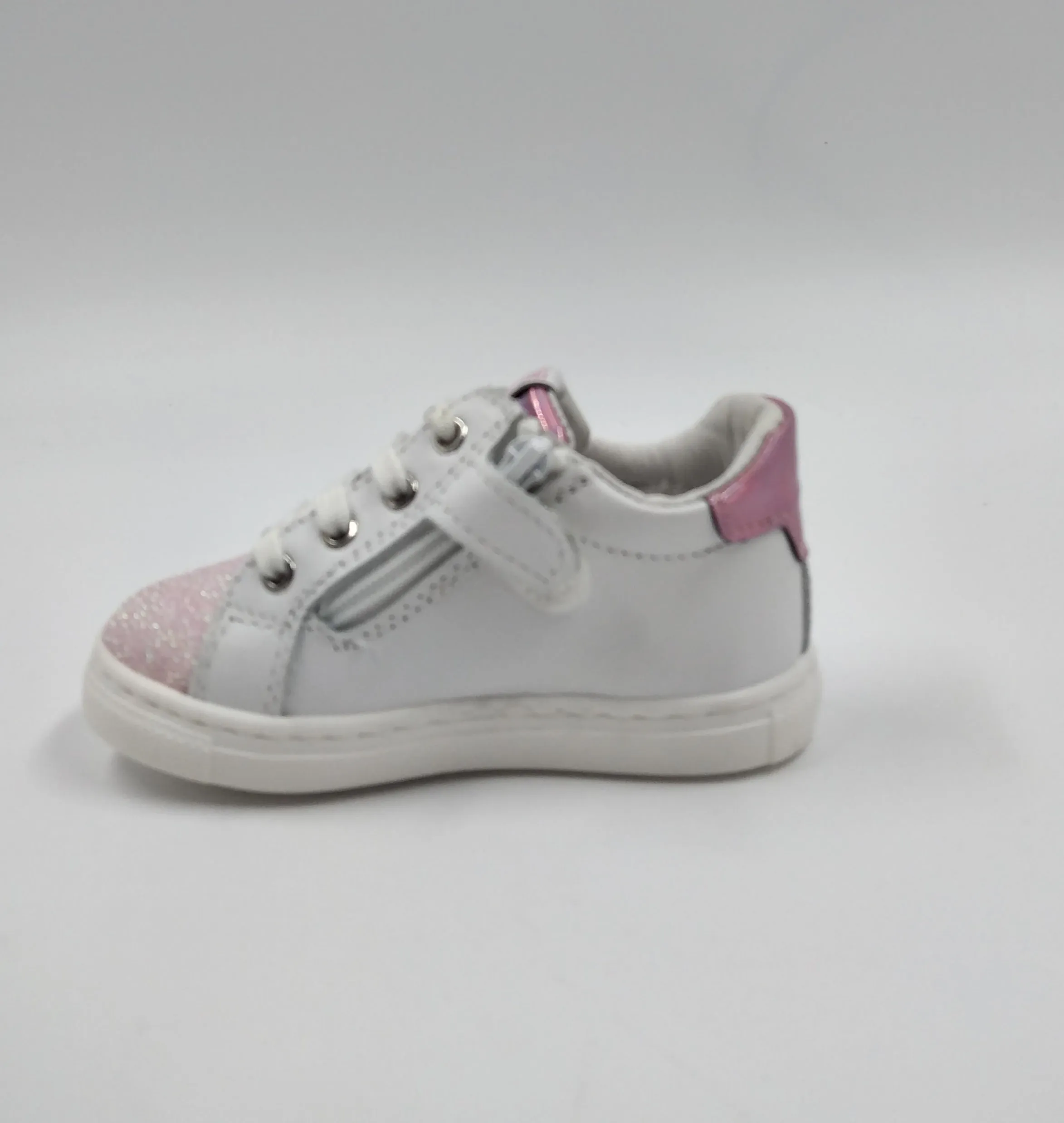 SNEAKERS BIANCO GLITTER ROSA