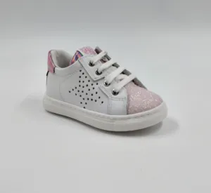 SNEAKERS BIANCO GLITTER ROSA