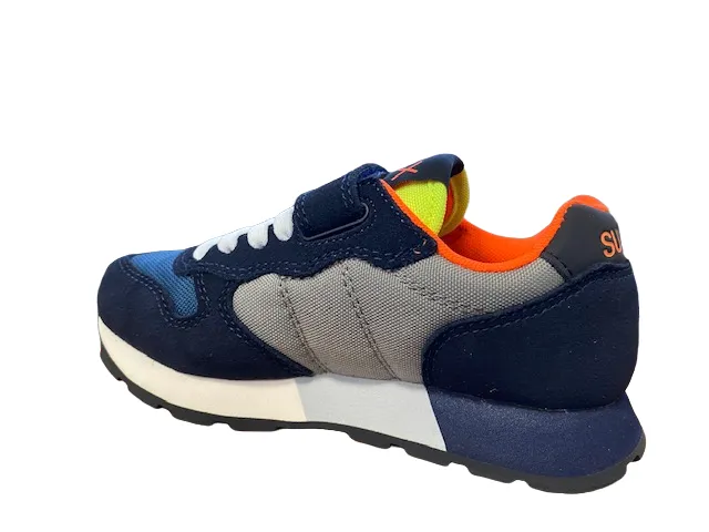 Sun68 boys' sneakers Jaky Fluo Z42315K 0734 navy blue-medium gray