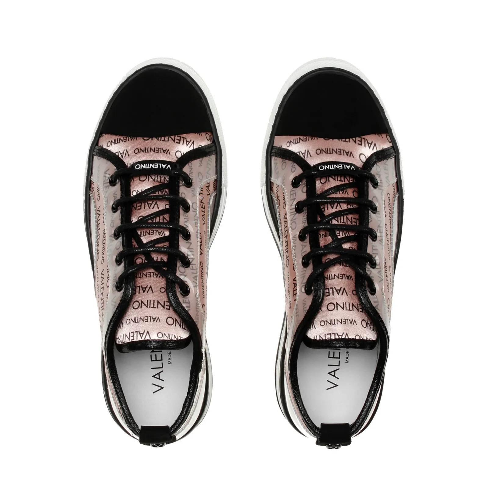 VALENTINO Flat Sneaker in pink fabric