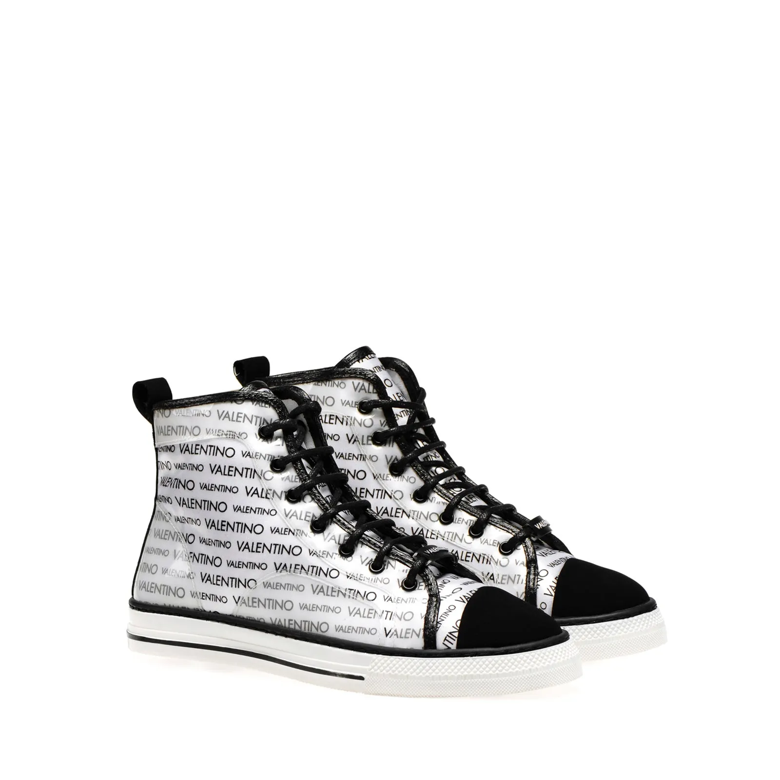 VALENTINO High Top Sneaker in white fabric