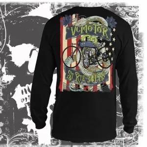 Vintage Bike Tattoo LS Motorcycle Shirt