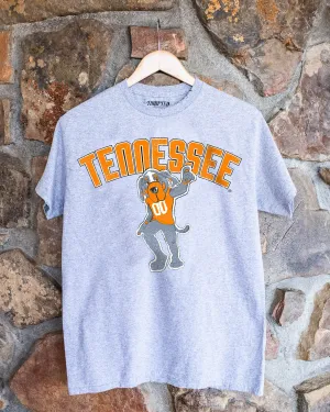 Vols Cartoon Mascot Puff Ink Gray Thrifted Tee