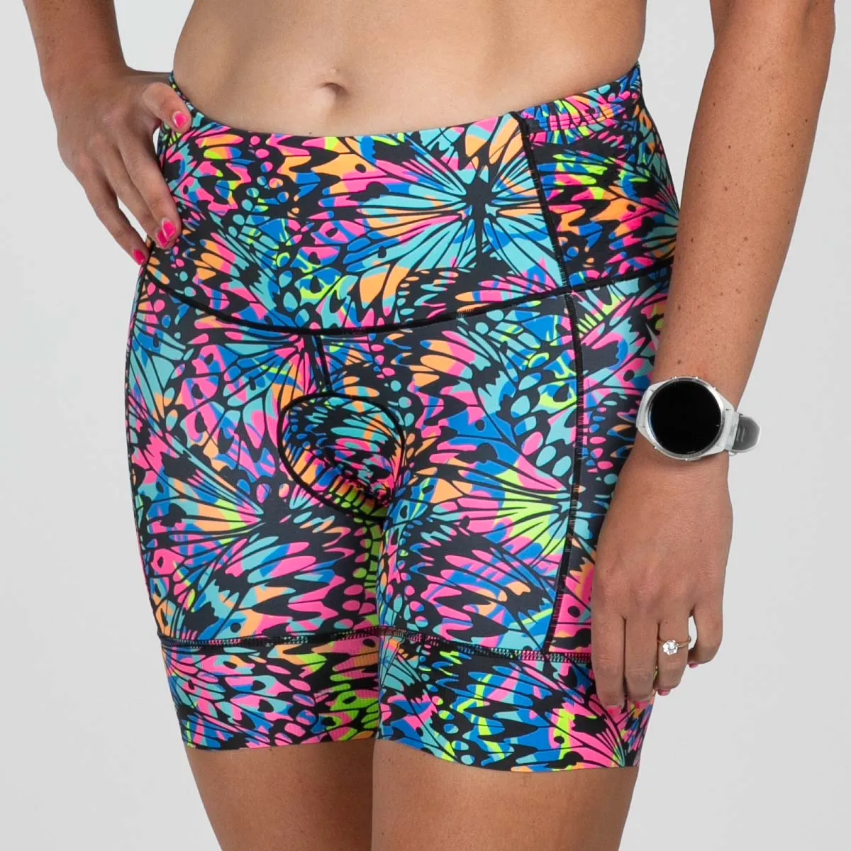 Womens LTD Triathlon 6 Inch Short - Mariposa