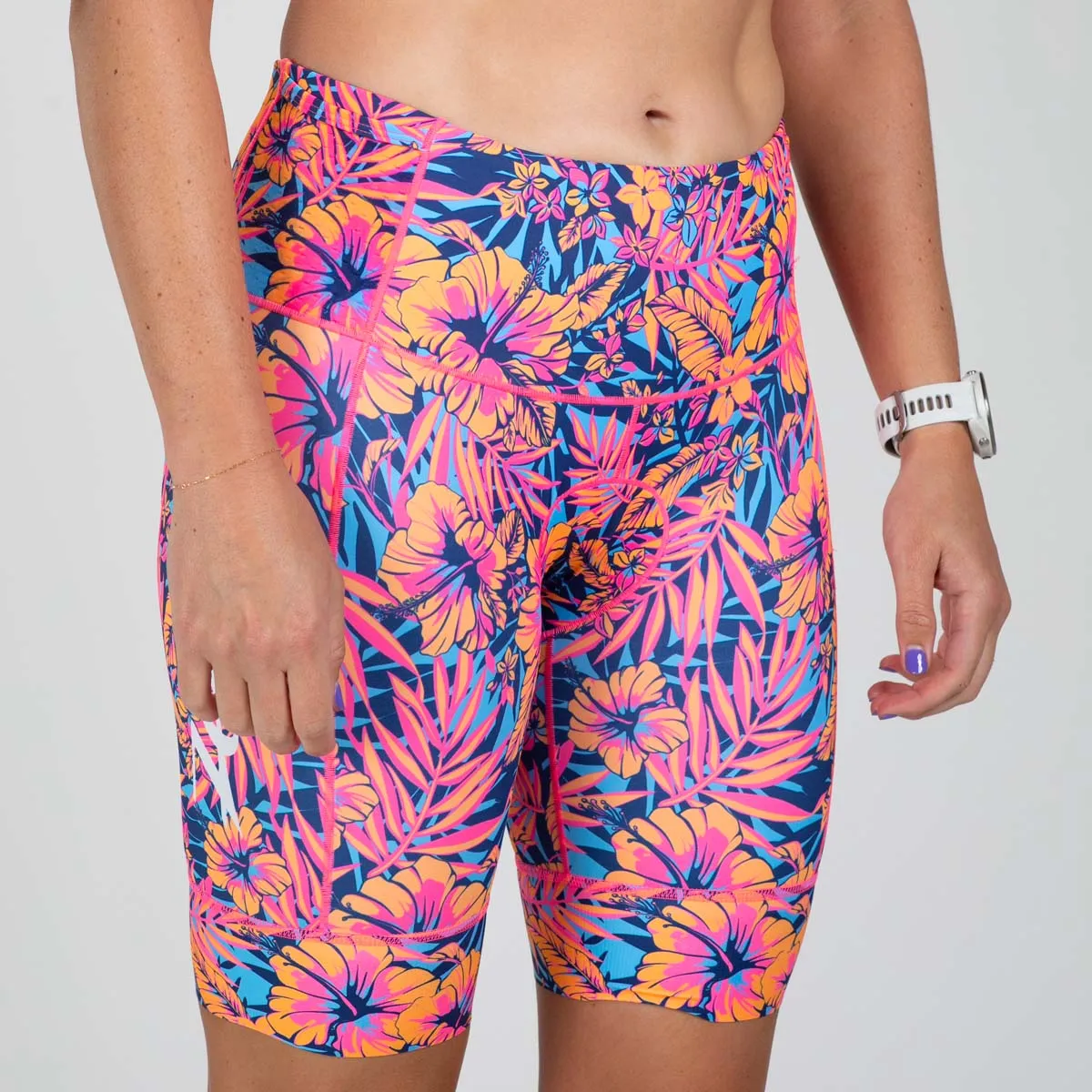 Womens LTD Triathlon 8 Inch Short - Club Aloha