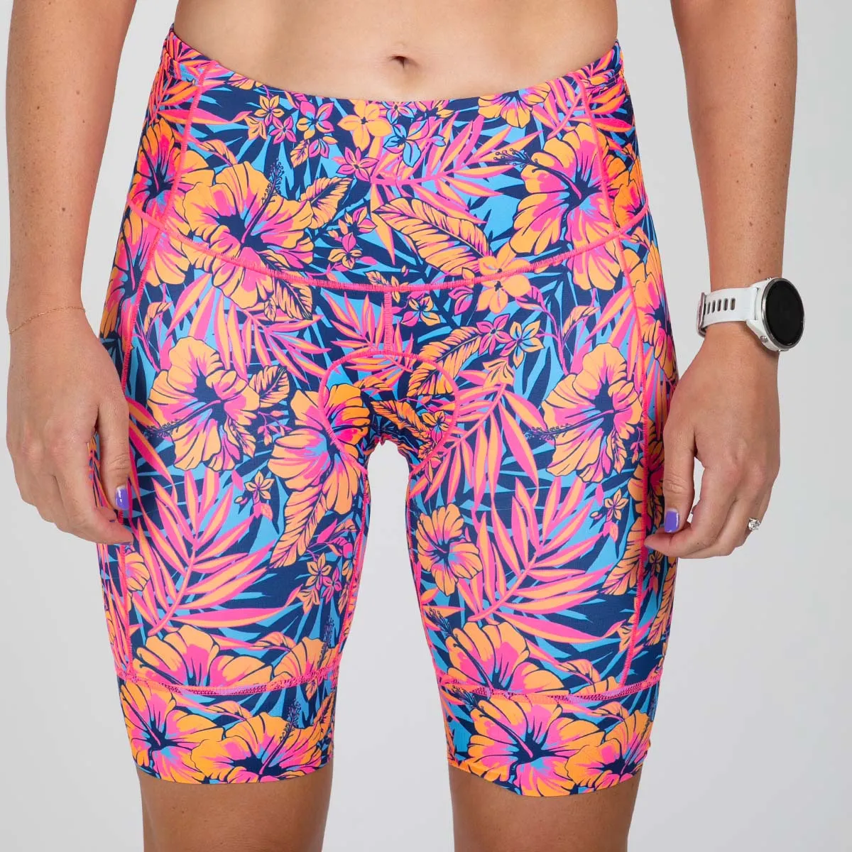 Womens LTD Triathlon 8 Inch Short - Club Aloha